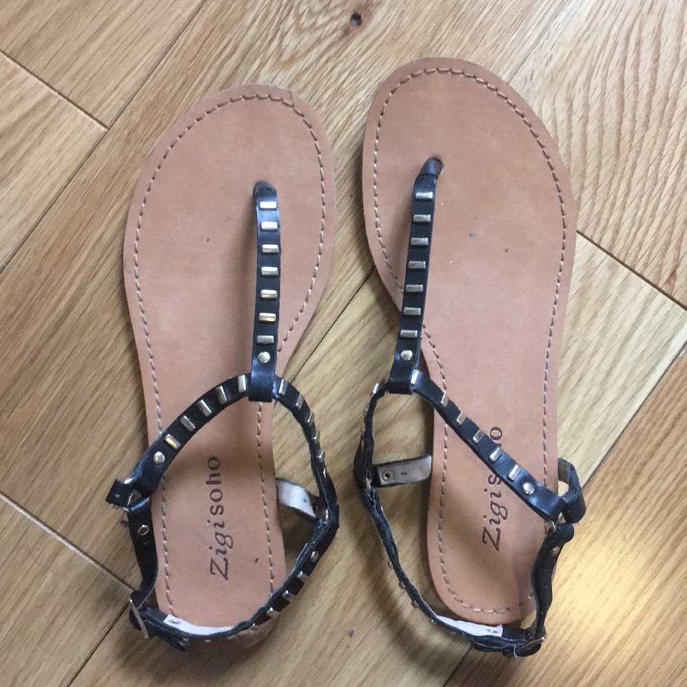 Black Gold Sandals